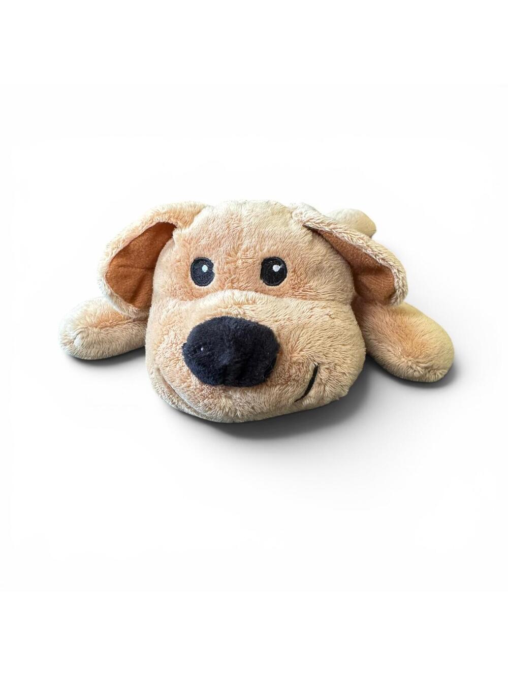 Melissa & Doug Plush Stuffed Animal Brown Dog Puppy Laying Sewn Eyes EUC